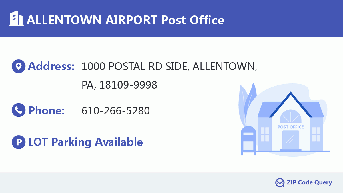 Post Office:ALLENTOWN AIRPORT