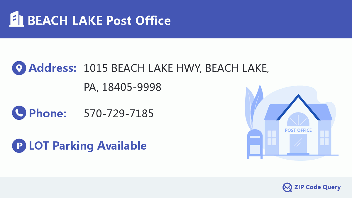 Post Office:BEACH LAKE