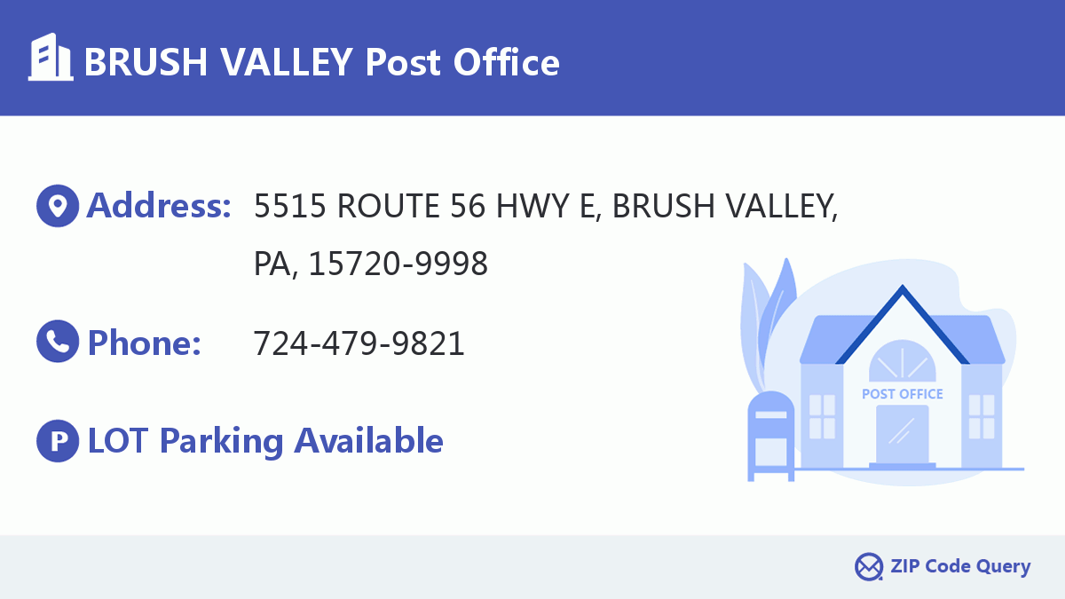 Post Office:BRUSH VALLEY