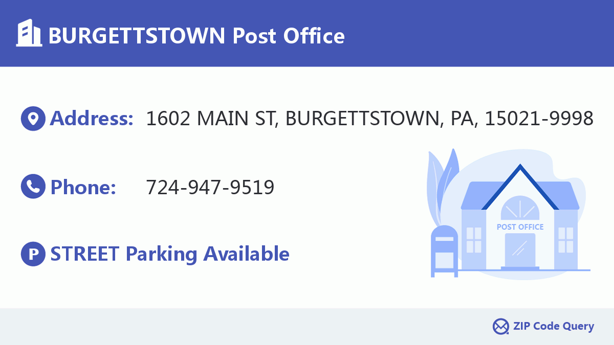 Post Office:BURGETTSTOWN