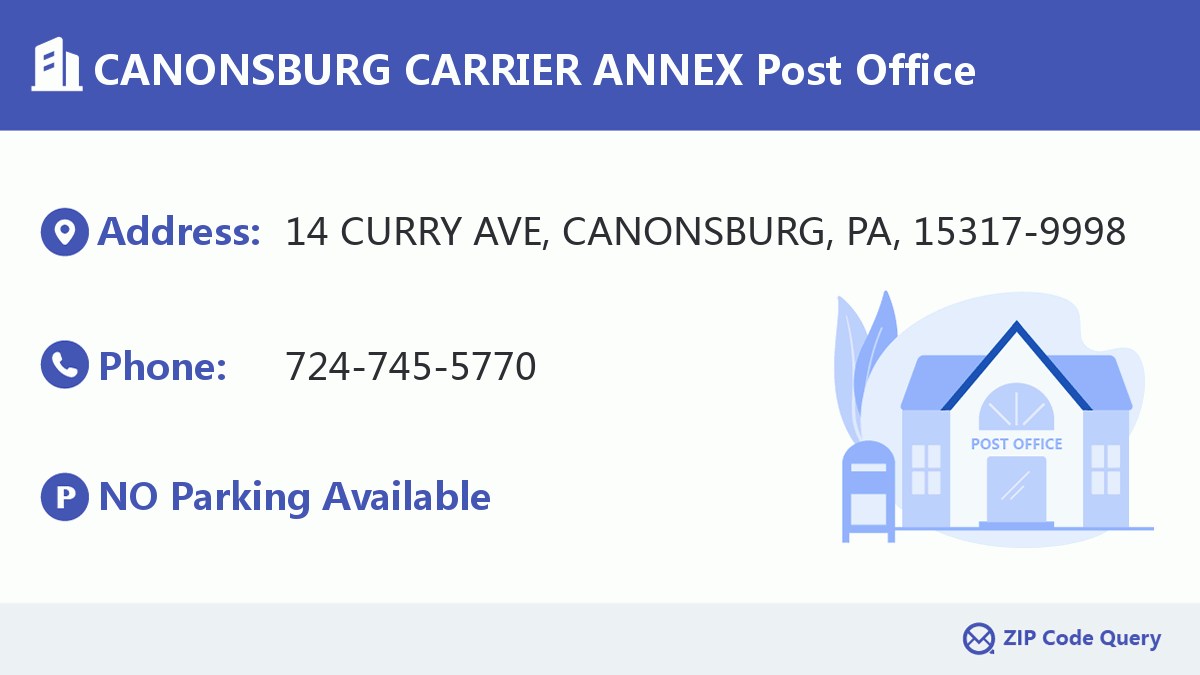 Post Office:CANONSBURG CARRIER ANNEX