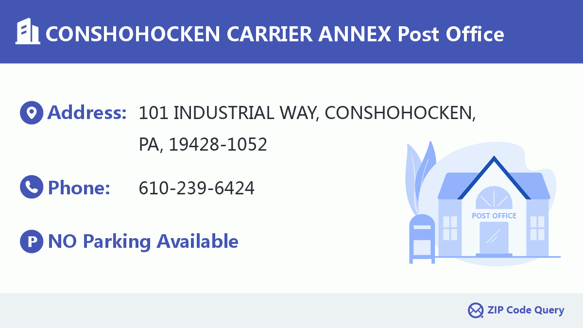 Post Office:CONSHOHOCKEN CARRIER ANNEX