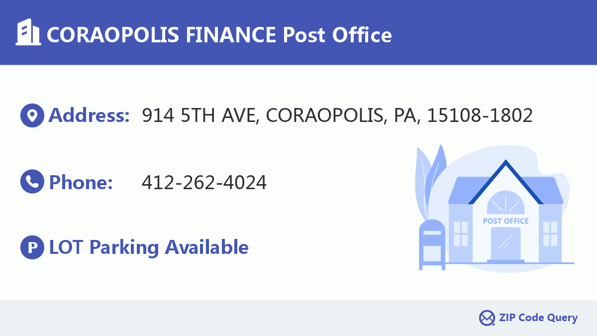 Post Office:CORAOPOLIS FINANCE