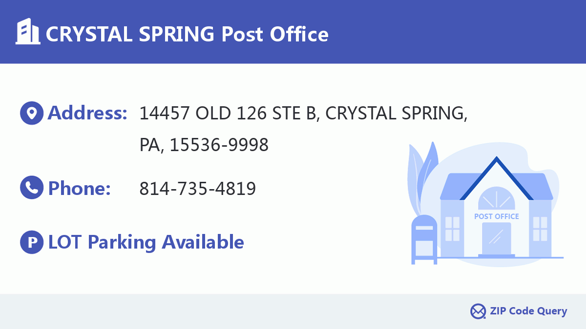 Post Office:CRYSTAL SPRING