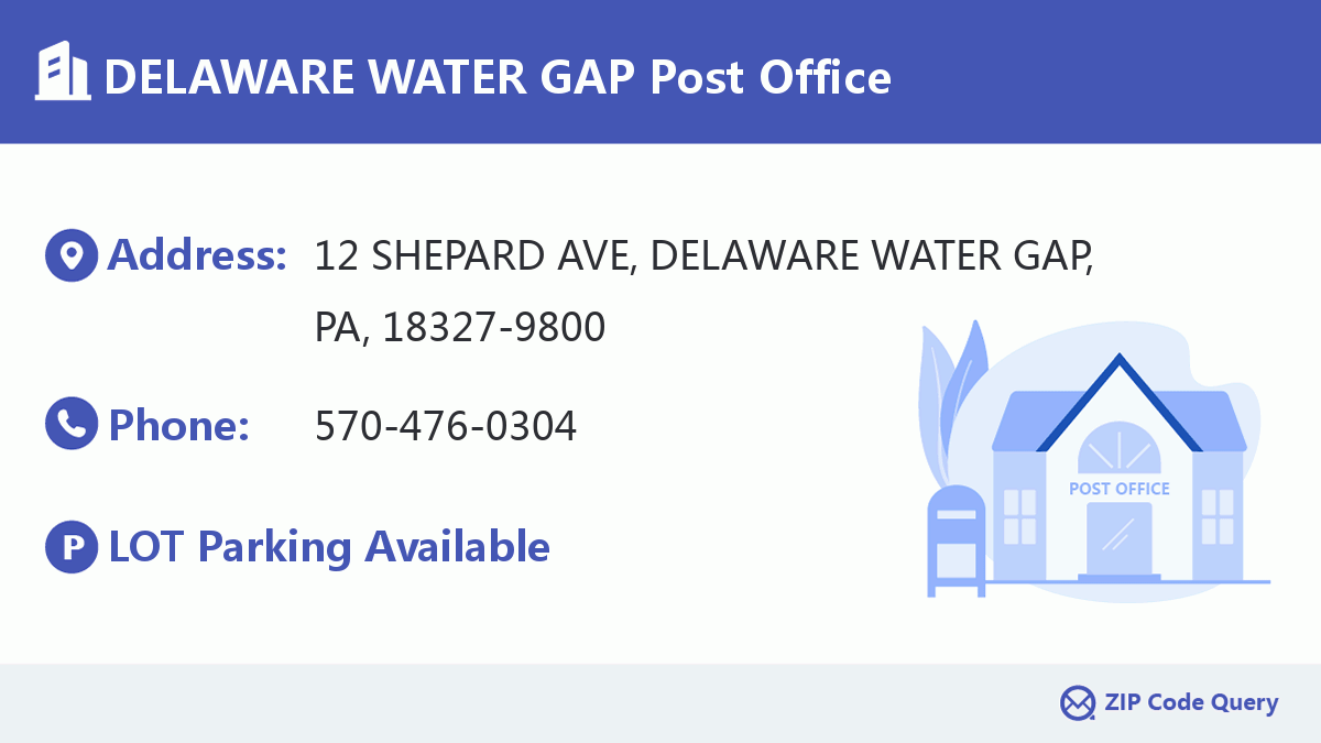 Post Office:DELAWARE WATER GAP