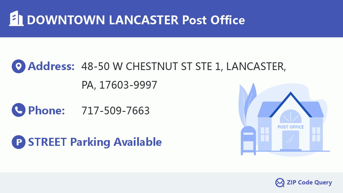 Post Office:DOWNTOWN LANCASTER