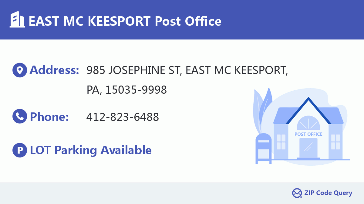 Post Office:EAST MC KEESPORT