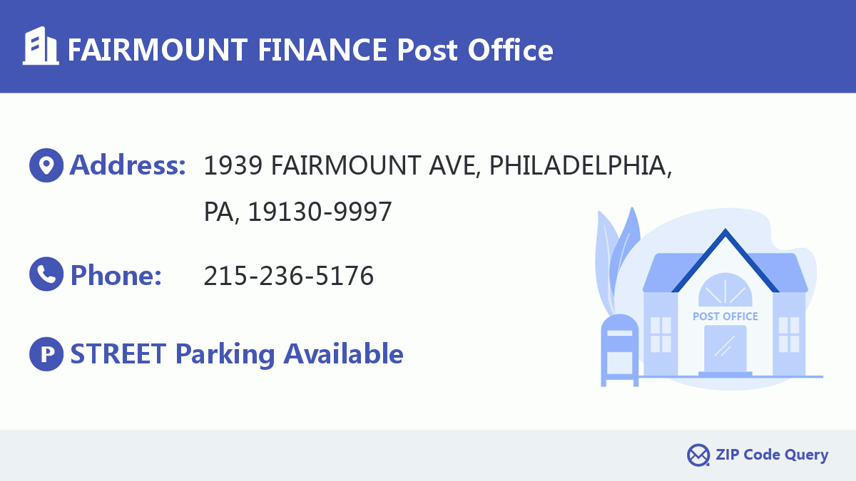 Post Office:FAIRMOUNT FINANCE