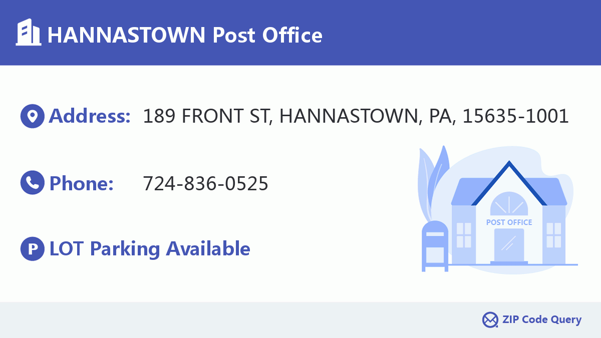 Post Office:HANNASTOWN