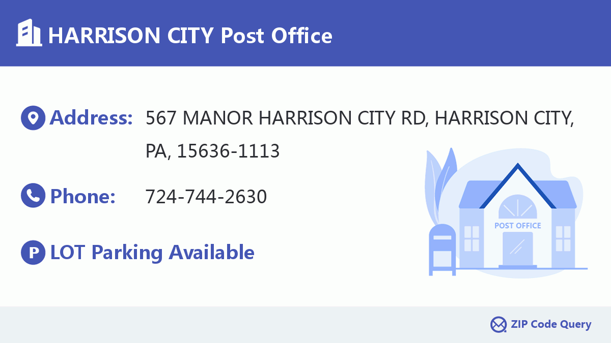 Post Office:HARRISON CITY