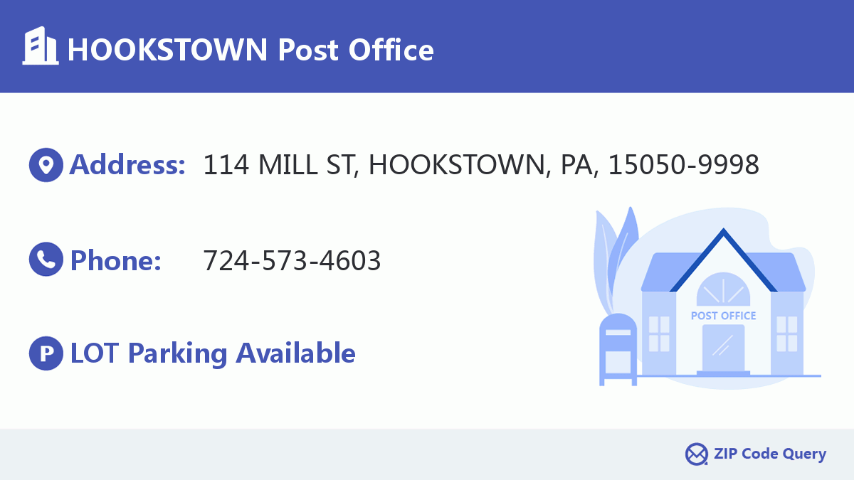 Post Office:HOOKSTOWN