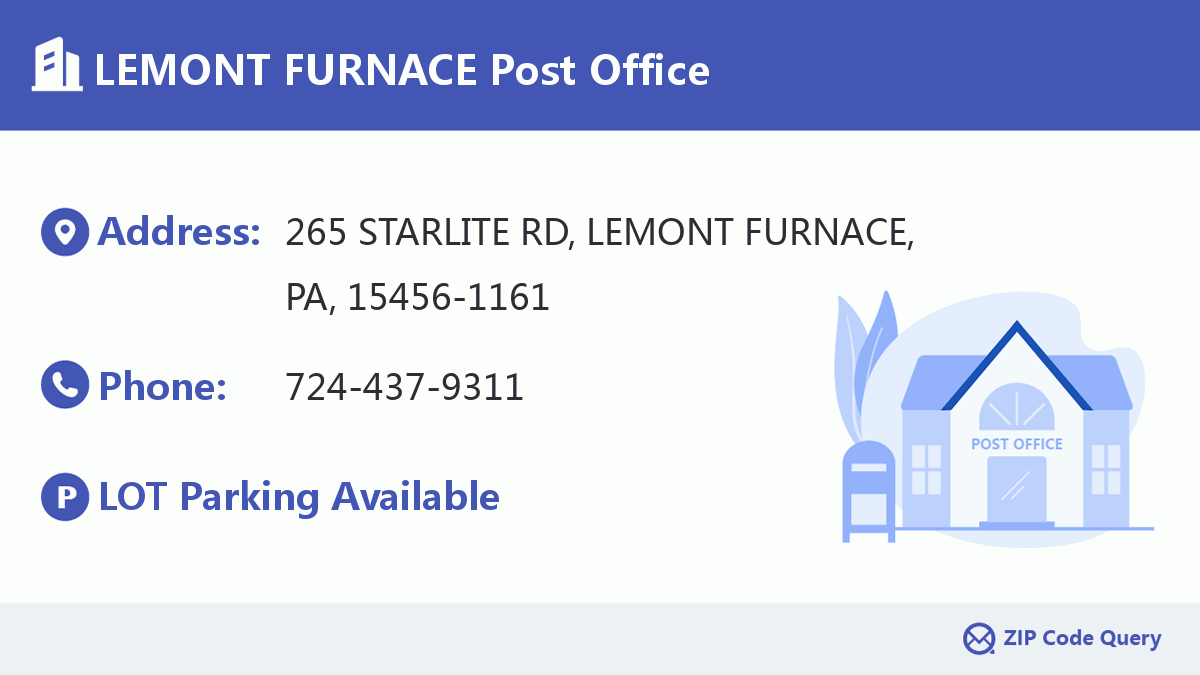 Post Office:LEMONT FURNACE
