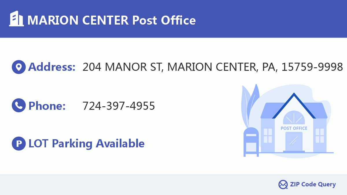 Post Office:MARION CENTER