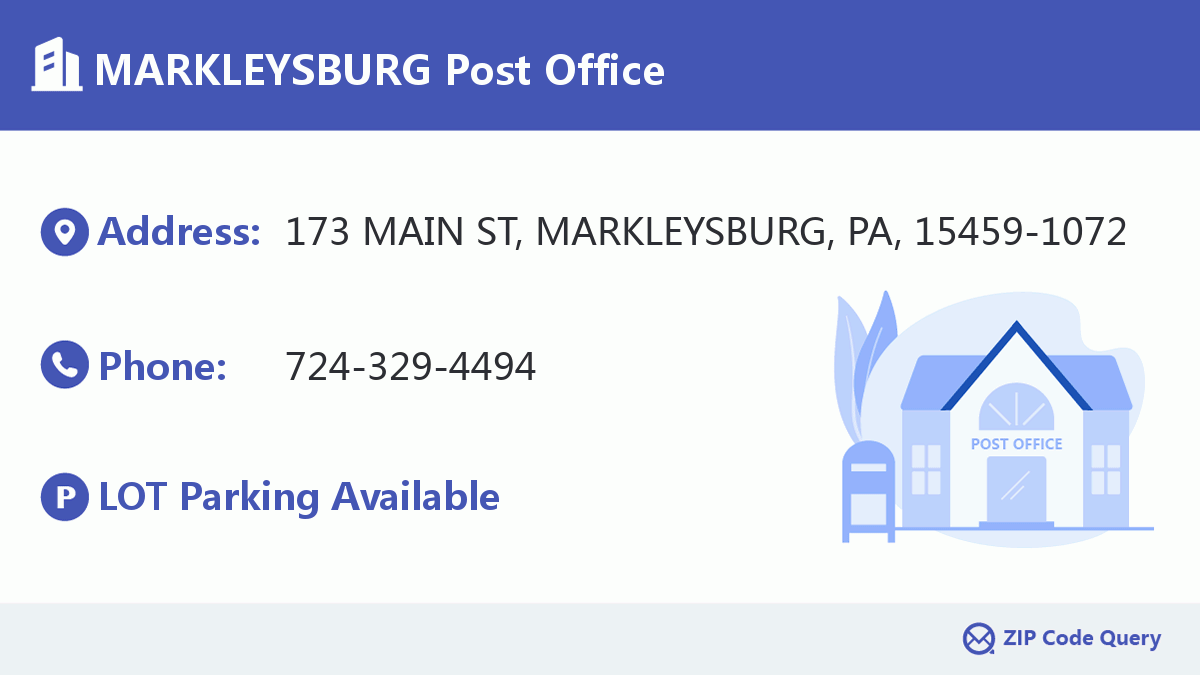 Post Office:MARKLEYSBURG