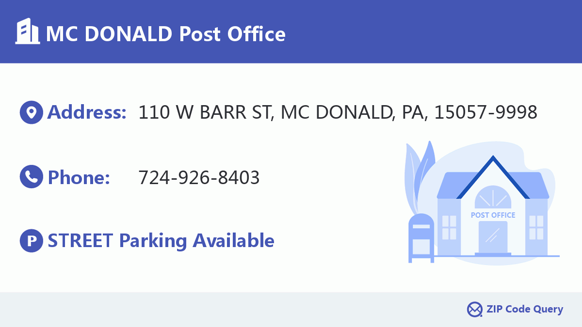 Post Office:MC DONALD