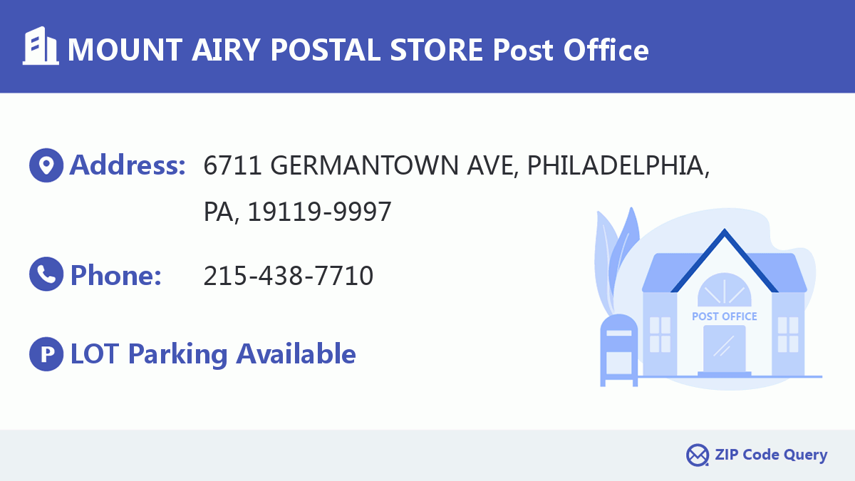 Post Office:MOUNT AIRY POSTAL STORE