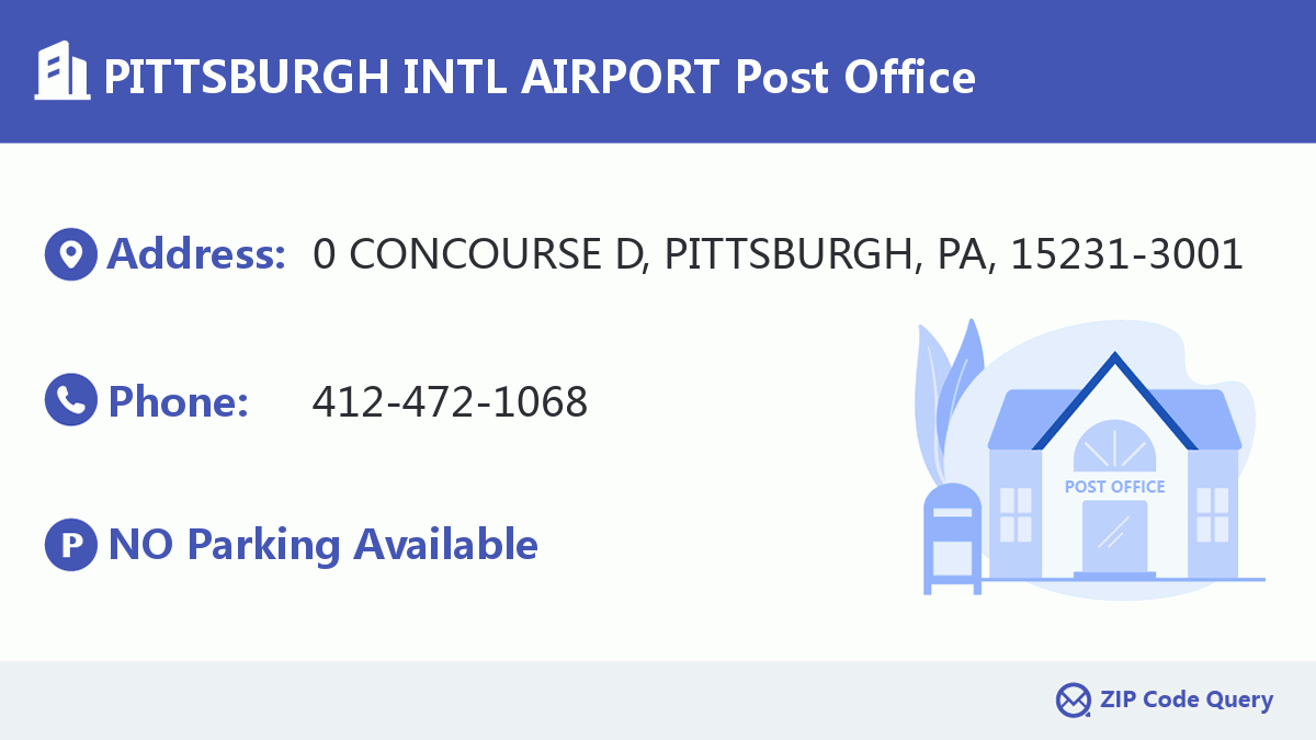 Post Office:PITTSBURGH INTL AIRPORT
