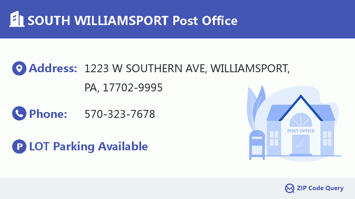Post Office:SOUTH WILLIAMSPORT