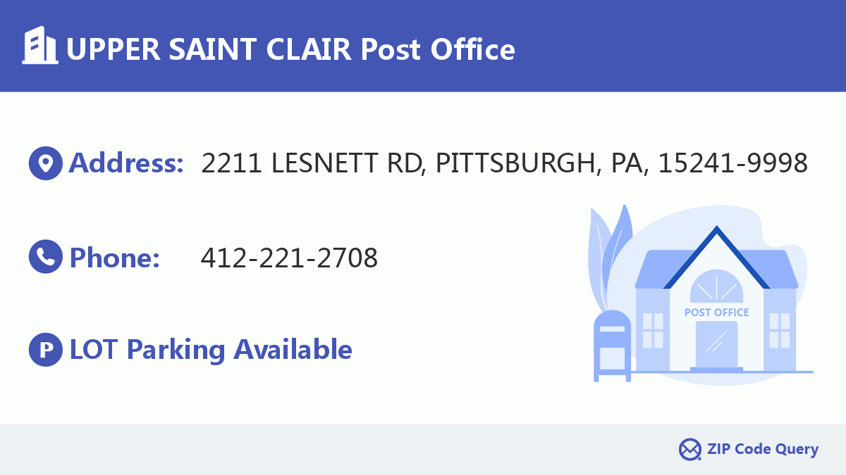 Post Office:UPPER SAINT CLAIR