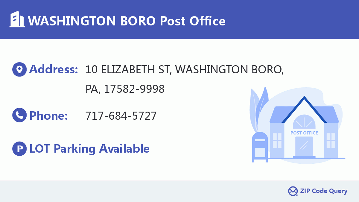Post Office:WASHINGTON BORO