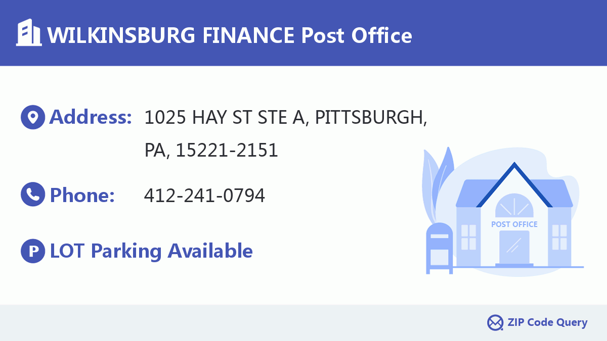 Post Office:WILKINSBURG FINANCE